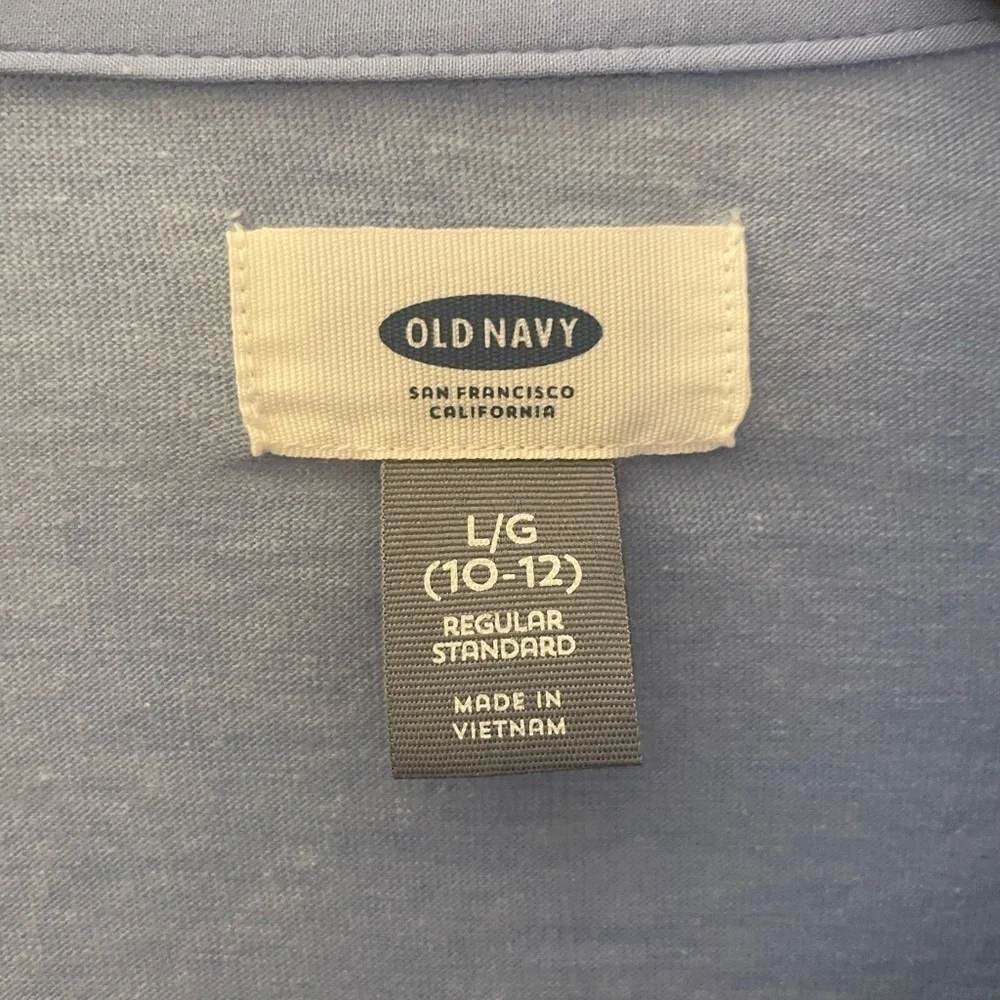 Old Navy Blue‎ button down tie up top size L
